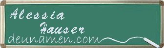 Alessia Hauser Visitenkarte
